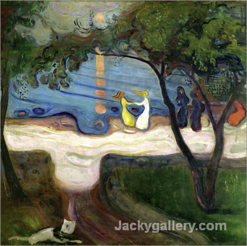 The Dance on the Shore. -02 by Edvard Munch paintings reproduction